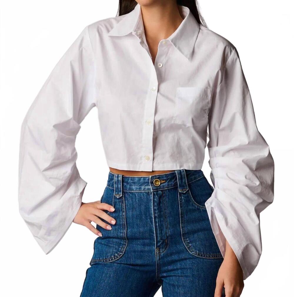 NEW HEVRON raquel top in white